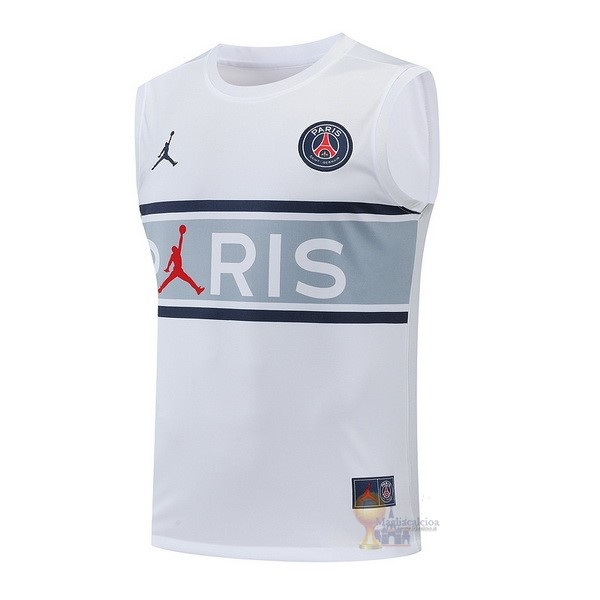 Calcio Maglie Formazione Sin Mangas Paris Saint Germain 2022 2023 Bianco Grigio