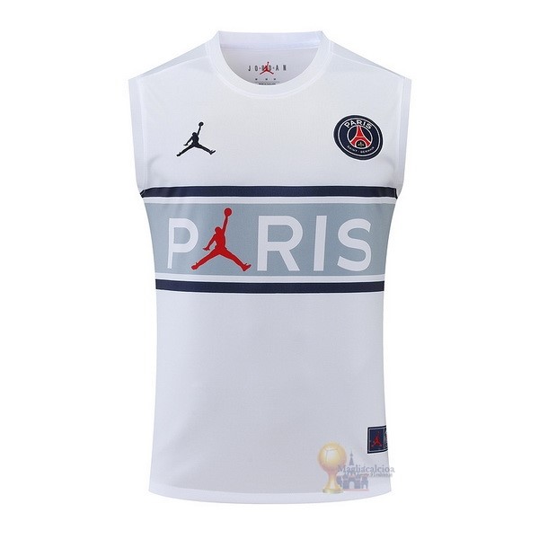 Calcio Maglie Formazione Sin Mangas Paris Saint Germain 2022 2023 Bianco Grigio