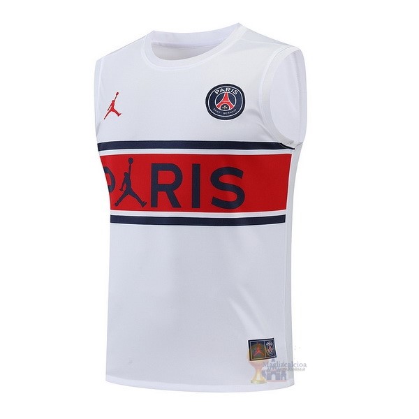 Calcio Maglie Formazione Sin Mangas Paris Saint Germain 2022 2023 Bianco I Rosso