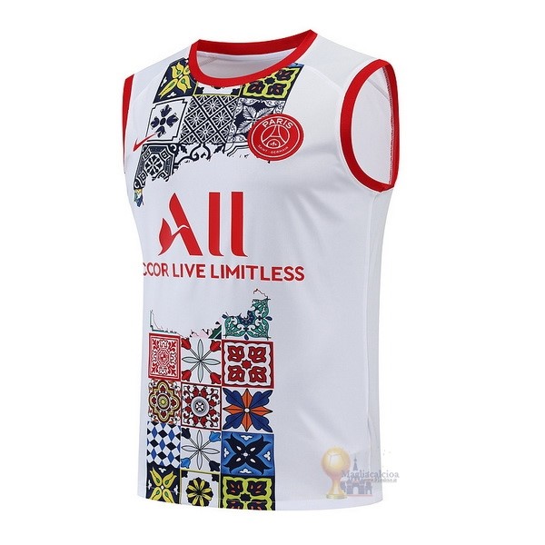 Calcio Maglie Formazione Sin Mangas Paris Saint Germain 2022 2023 Bianco Rosso