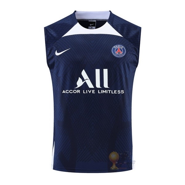 Calcio Maglie Formazione Sin Mangas Paris Saint Germain 2022 2023 Blu II Bianco