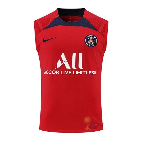 Calcio Maglie Formazione Sin Mangas Paris Saint Germain 2022 2023 Rosso