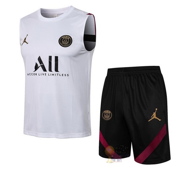 Calcio Maglie Formazione Sin Mangas Set Completo Paris Saint Germain 2021 2022 Bianco