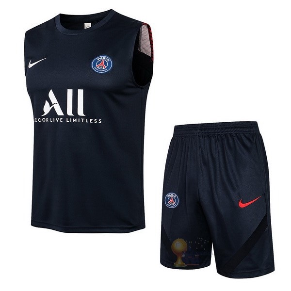 Calcio Maglie Formazione Sin Mangas Set Completo Paris Saint Germain 2021 2022 Blu I Navy