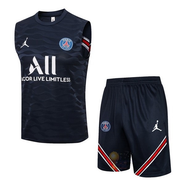 Calcio Maglie Formazione Sin Mangas Set Completo Paris Saint Germain 2021 2022 Blu Navy