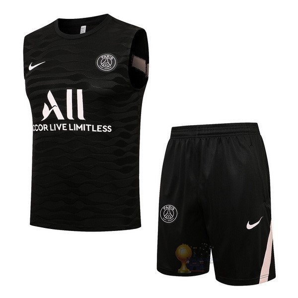 Calcio Maglie Formazione Sin Mangas Set Completo Paris Saint Germain 2021 2022 Nero Rosa
