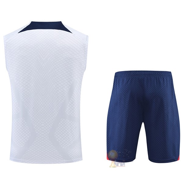 Calcio Maglie Formazione Sin Mangas Set Completo Paris Saint Germain 2022 2023 Bianco Blu
