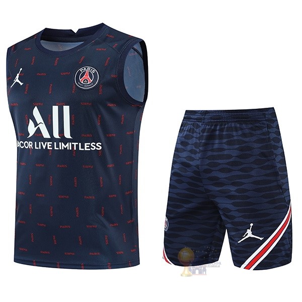 Calcio Maglie Formazione Sin Mangas Set Completo Paris Saint Germain 2022 2023 Blu Navy