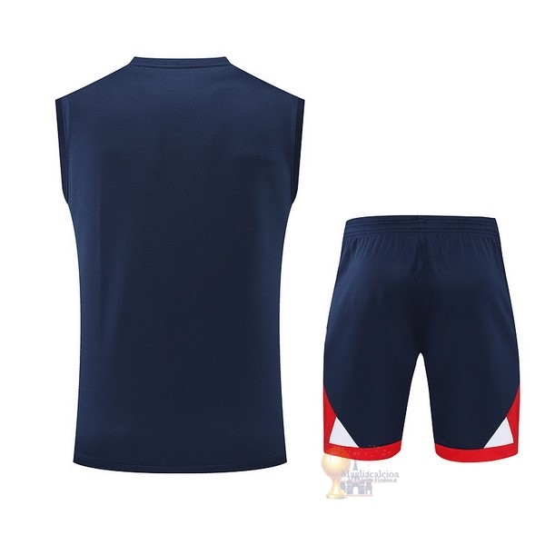 Calcio Maglie Formazione Sin Mangas Set Completo Paris Saint Germain 2022 2023 Blu Navy