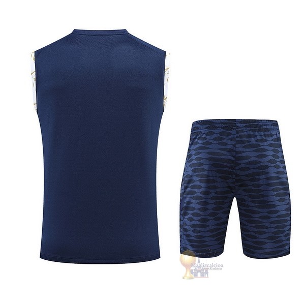 Calcio Maglie Formazione Sin Mangas Set Completo Paris Saint Germain 2022 2023 Blu Rosso Bianco