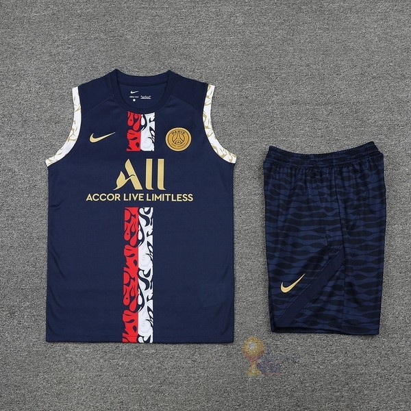 Calcio Maglie Formazione Sin Mangas Set Completo Paris Saint Germain 2022 2023 Blu Rosso Bianco
