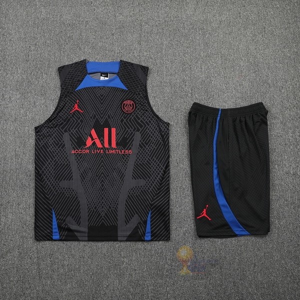 Calcio Maglie Formazione Sin Mangas Set Completo Paris Saint Germain 2022 2023 Nero Blu Rosso