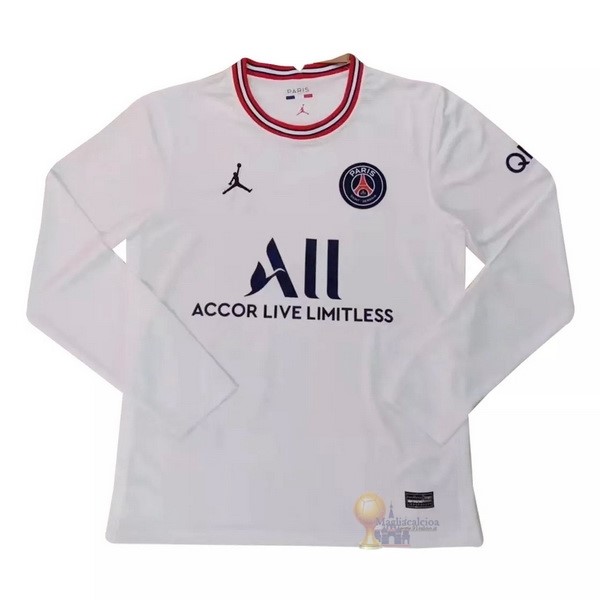 Calcio Maglie Fourth Maglia Manica lunga Paris Saint Germain 2021 2022 Bianco