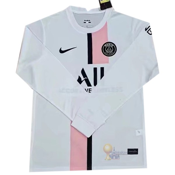 Calcio Maglie Home Maglia Manica lunga Paris Saint Germain 2021 2022 Bianco