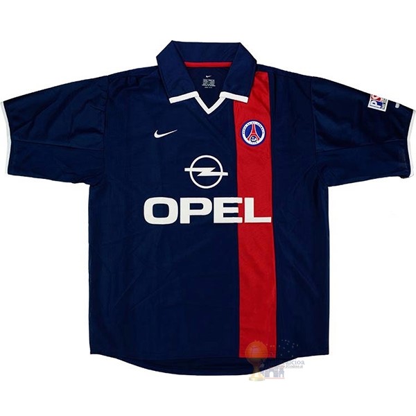 Calcio Maglie Home Maglia Paris Saint Germain Stile rétro 2001 2002 Blu