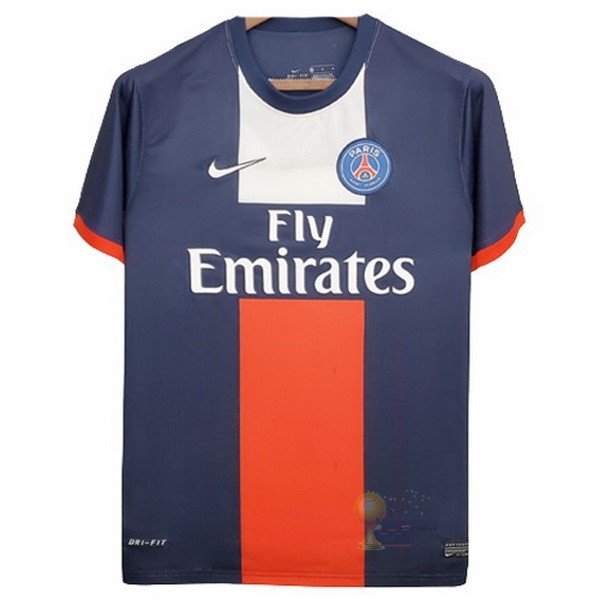 Calcio Maglie Home Maglia Paris Saint Germain Stile rétro 2013 2014 Blu