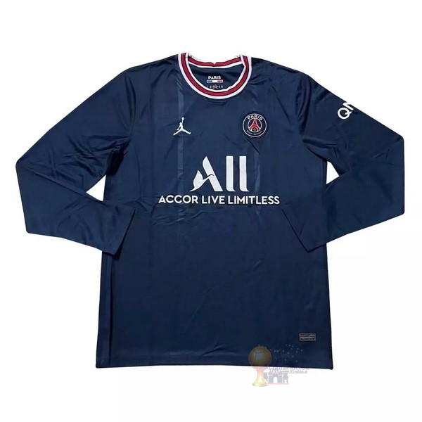 Calcio Maglie Home Manica lunga Paris Saint Germain 2021 2022 Blu