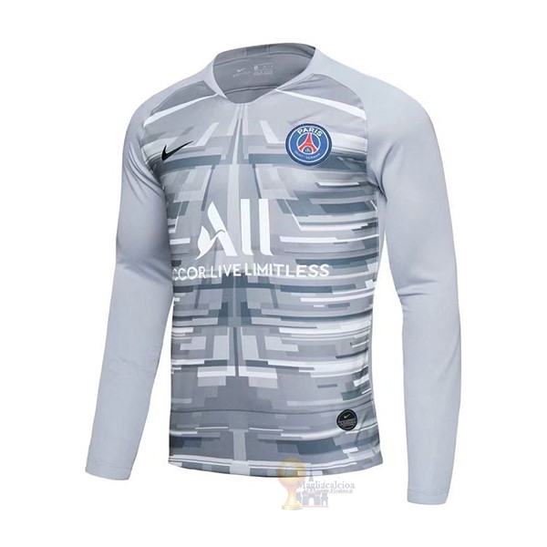 Calcio Maglie Home Manica lunga Portiere Paris Saint Germain 2019 2020 Grigio