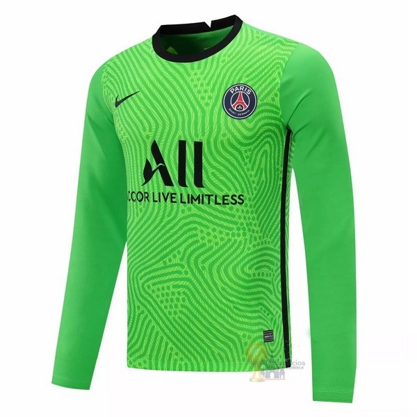 Calcio Maglie Manga Larga Portero Paris Saint Germain 2020 2021 Verde