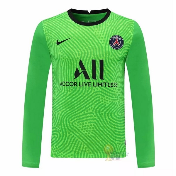 Calcio Maglie Manga Larga Portero Paris Saint Germain 2020 2021 Verde