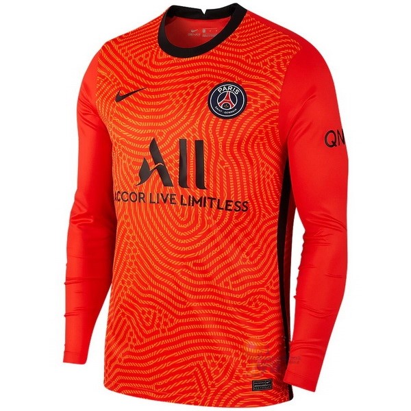 Calcio Maglie Manica lunga Portiere Paris Saint Germain 2020 2021 Arancione