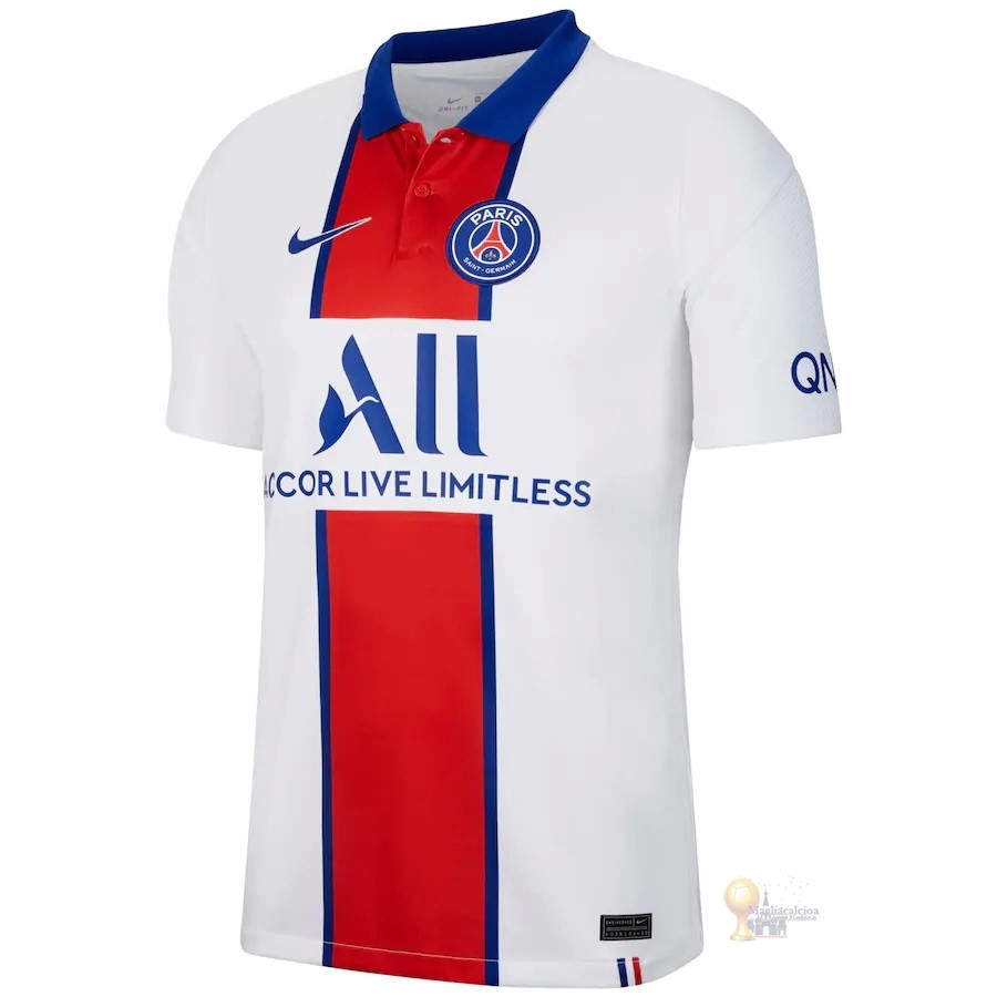Calcio Maglie NO.10 Neymar JR Away Maglia Paris Saint Germain 2020 2021 Bianco