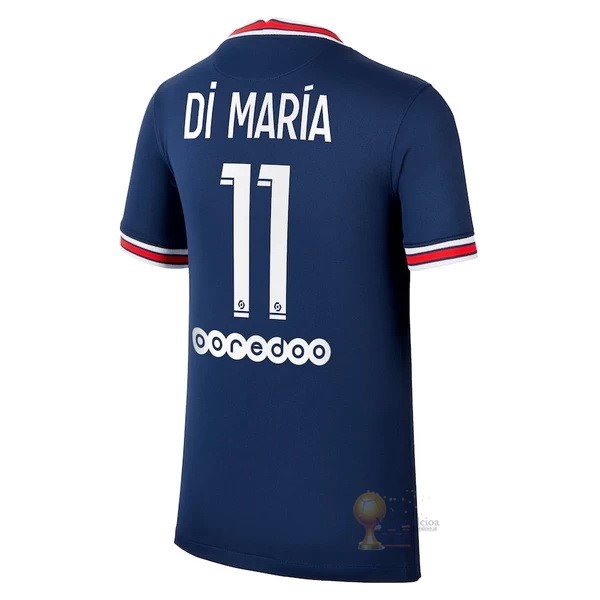 Calcio Maglie NO.11 Di María Home Maglia Paris Saint Germain 2021 2022 Blu