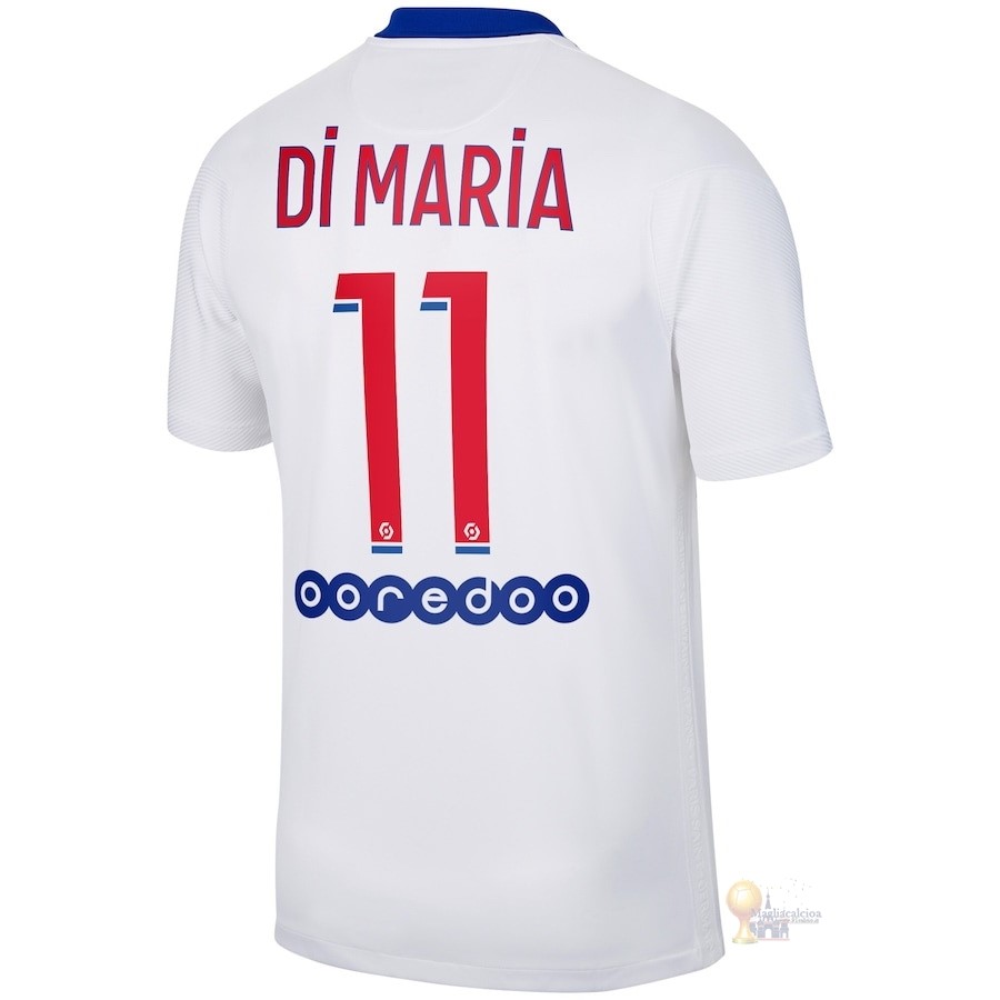 Calcio Maglie NO.11 Di Maria Away Maglia Paris Saint Germain 2020 2021 Bianco