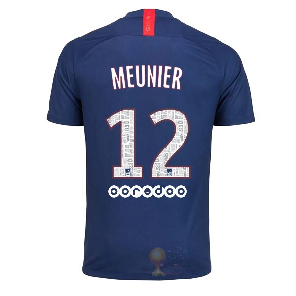 Calcio Maglie NO.12 Meunier Home Maglia Paris Saint Germain 2019 2020 Blu