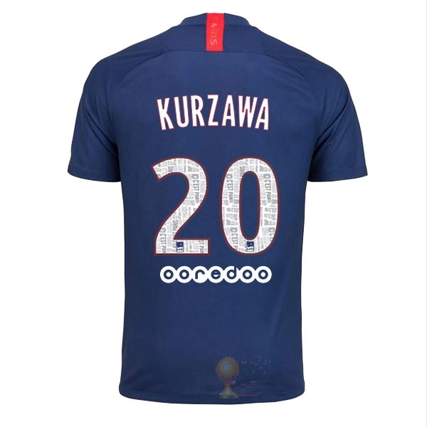 Calcio Maglie NO.20 Kurzawa Home Maglia Paris Saint Germain 2019 2020 Blu