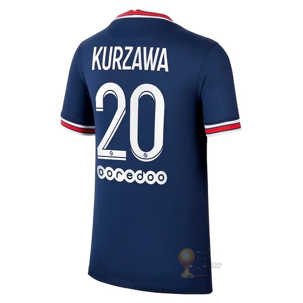Calcio Maglie NO.20 Kurzawa Home Maglia Paris Saint Germain 2021 2022 Blu