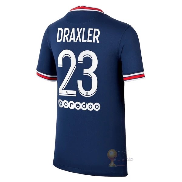 Calcio Maglie NO.23 Draxler Home Maglia Paris Saint Germain 2021 2022 Blu