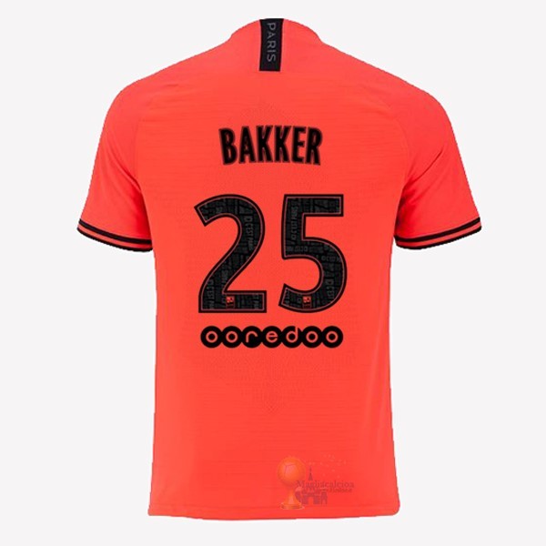 Calcio Maglie NO.25 Bakker Away Maglia Paris Saint Germain 2019 2020 Oroange