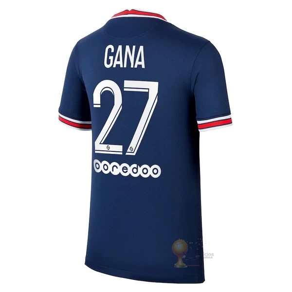 Calcio Maglie NO.27 Gana Home Maglia Paris Saint Germain 2021 2022 Blu