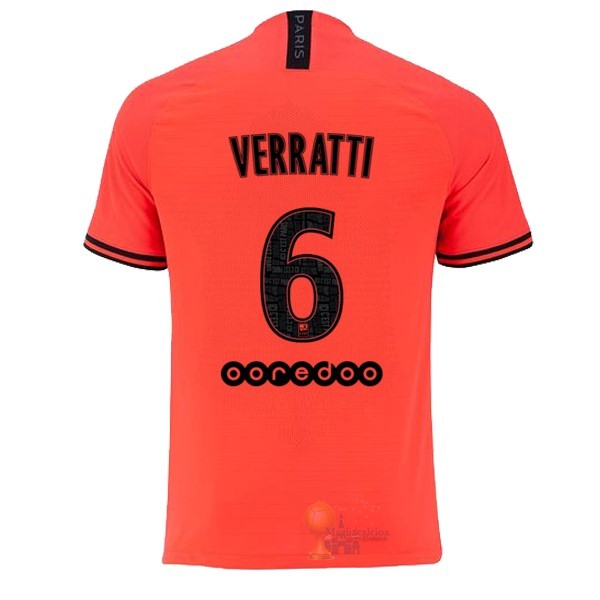 Calcio Maglie NO.6 Verratti Away Maglia Paris Saint Germain 2019 2020 Oroange