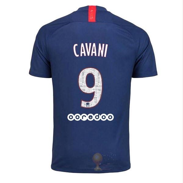 Calcio Maglie NO.9 Cavani Home Maglia Paris Saint Germain 2019 2020 Blu