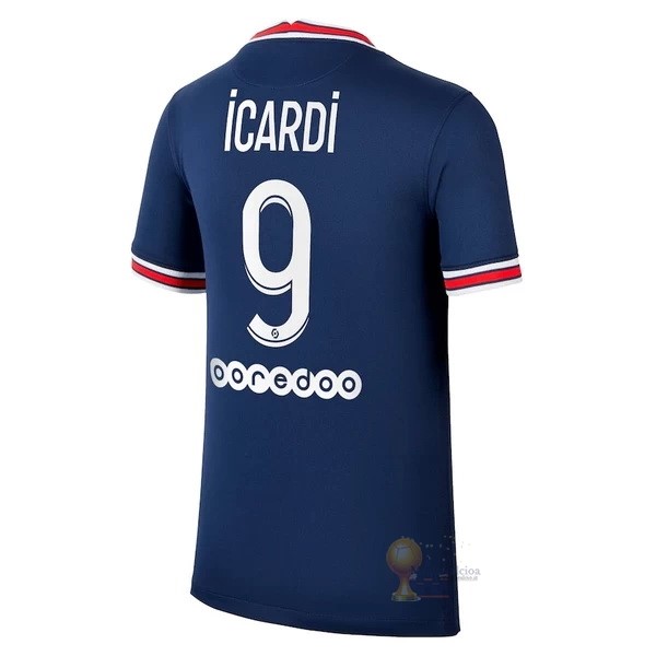 Calcio Maglie NO.9 icardi Home Maglia Paris Saint Germain 2021 2022 Blu