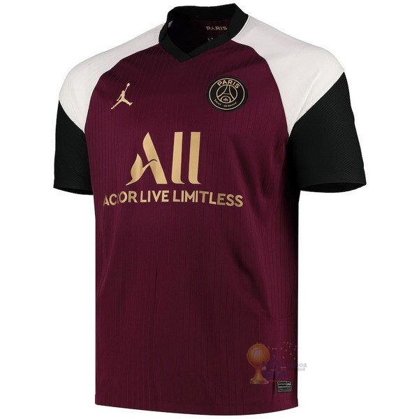 Calcio Maglie Tercera Paris Saint Germain 2020 2021 Borgogna