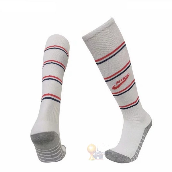 Calcio Maglie Terza Calzettoni Paris Saint Germain 2019 2020 Bianco