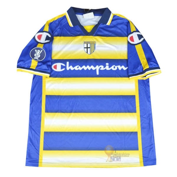 Calcio Maglie Away Maglia Parma Retro 2004 2005 Blu Giallo