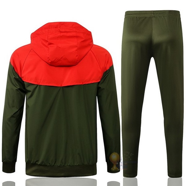 Calcio Maglie Set Completo Giacca a vento Portogallo 2021 Verde Rosso