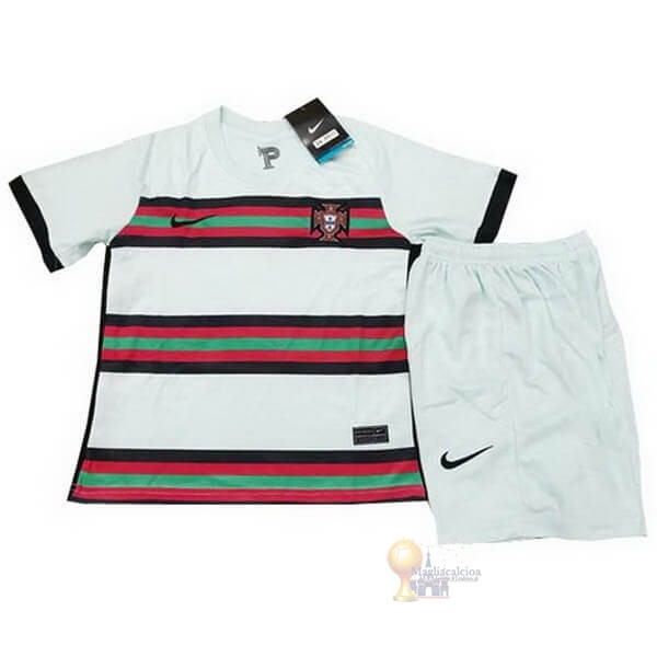 Calcio Maglie Away Set Completo Bambino Portogallo 2020 Bianco