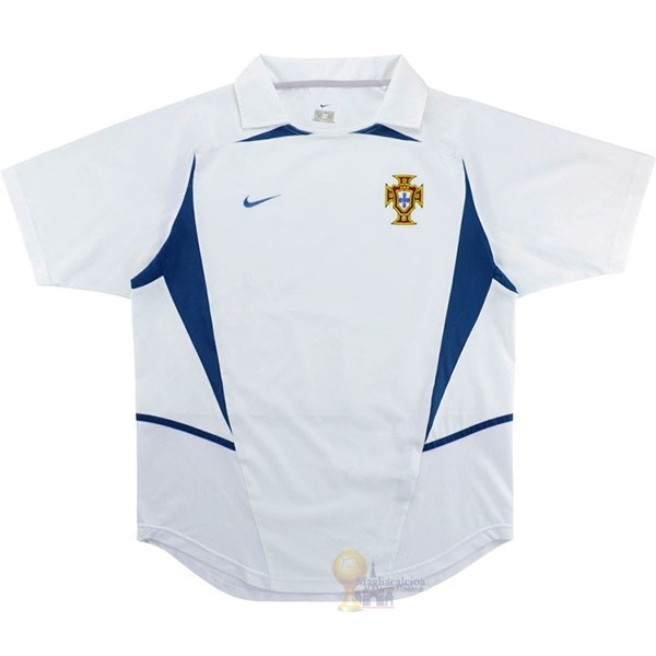 Calcio Maglie Away Maglia POrotugal Retro 2002 Bianco