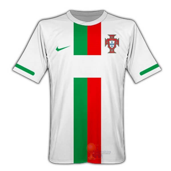 Calcio Maglie Away Maglia Portogallo Retro 2010 Bianco