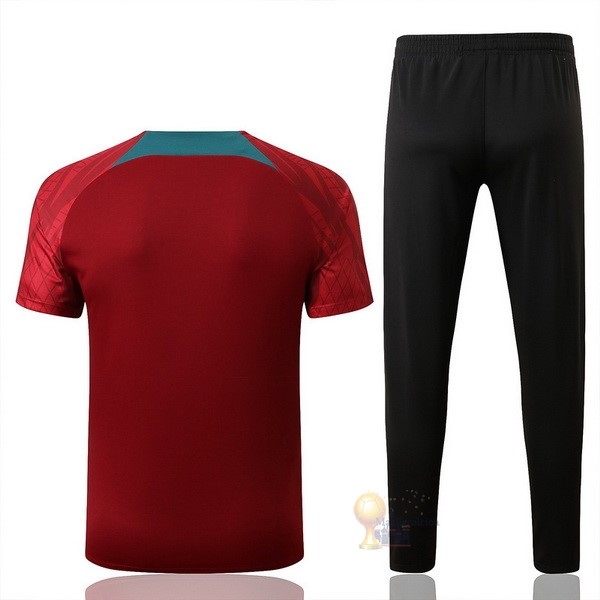 Calcio Maglie Formazione Set Completo Portogallo 2022 Rosso Verde Nero
