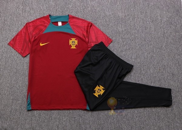 Calcio Maglie Formazione Set Completo Portogallo 2022 Rosso Verde Nero