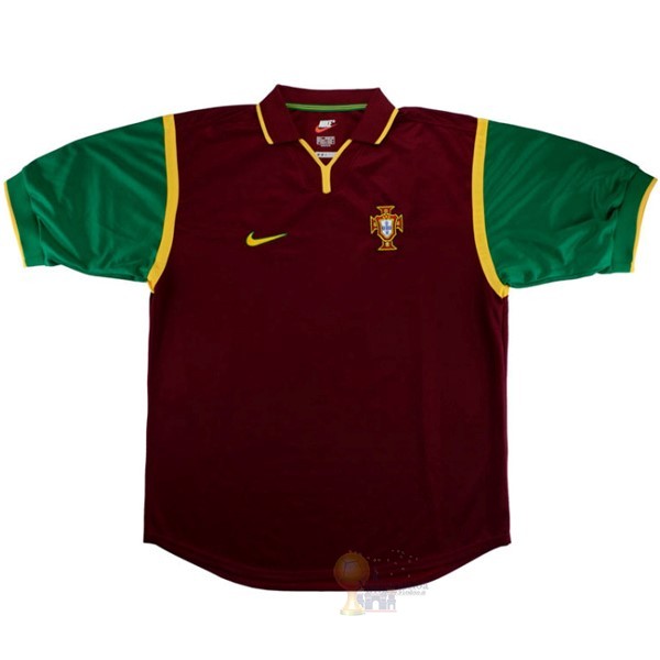 Calcio Maglie Home Maglia POrotugal Retro 1999 Rosso