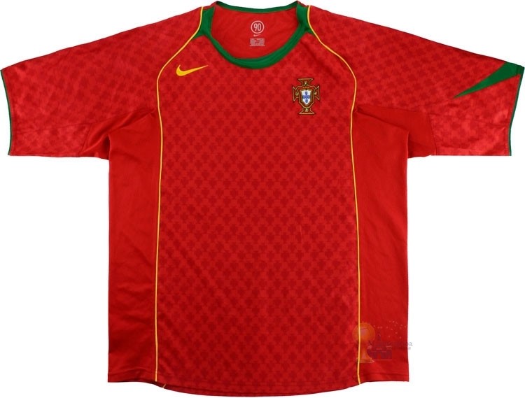 Calcio Maglie Home Maglia Portogallo Stile rétro 2004 Rosso