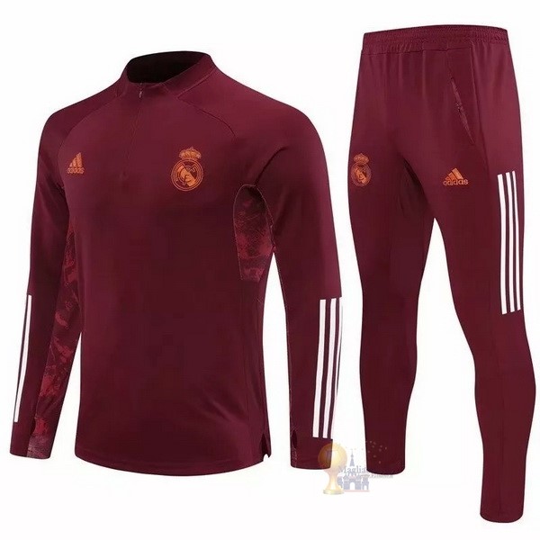 Calcio Maglie Giacca Real Madrid 2020 2021 Borgogna