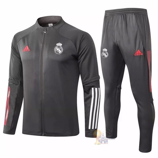 Calcio Maglie Giacca Real Madrid 2020 2021 Grigio Navy